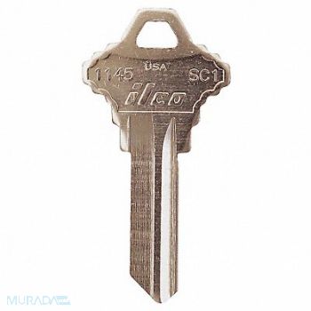KABA ILCO Key Blank Brass Type SC1 5 Pin PK10, 1GAJ7