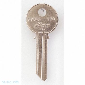 KABA ILCO Key Blank Brass Type Y78 6 Pin PK10, 1GAR2