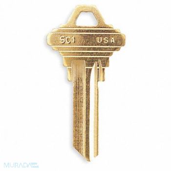 KABA ILCO Key Blank Brass Type 1145 PK50, 1GAU9