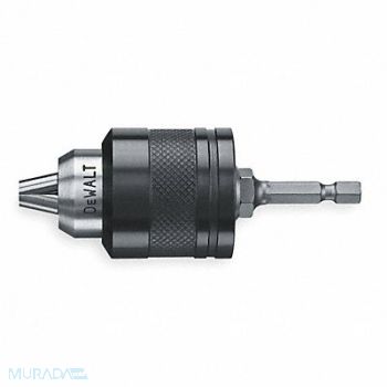 DEWALT Drill Chuck Kit Keyless 3/8 In 1/4 Hex, 1GED2