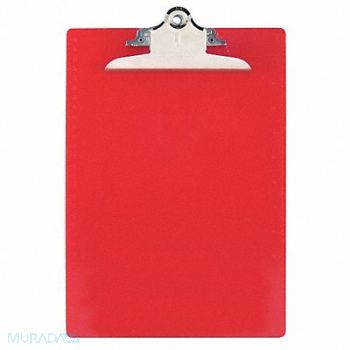 SAUNDERS Clipboard Letter Size Plastic Red, 1GEJ3