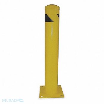 GRAINGER APPROVED Safety Bollard H42In Dia 5 1/2In Yellow, 1GUD8