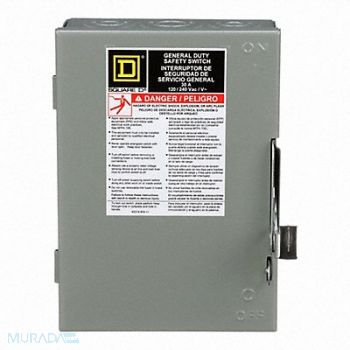 SQUARE D Safety Switch 240VAC 2PST 30 Amps AC, 1H246