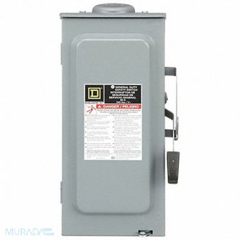 SQUARE D Safety Switch 240VAC 2PST 60 Amps AC, 1H249