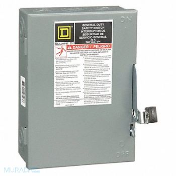 SQUARE D Safety Switch 240VAC 3PST 30 Amps AC, 1H252