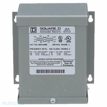 SQUARE D Transformer 120/240VAC 16/32VAC 250VA, 1H272