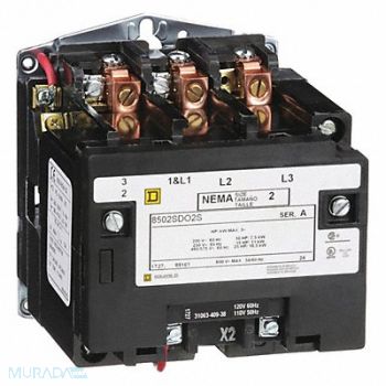 SQUARE D NEMA Magnetic Contactor 45A 120VAC NEMA2, 1H462