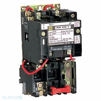 SQUARE D Magnetic Motor Starter NEMA 120V 2P 18A, 1H490
