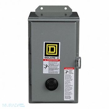 SQUARE D Magnetic Motor Starter NEMA 120V 3P 27A, 1H496