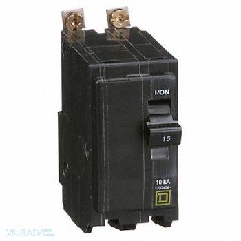 SQUARE D Circuit Breaker 15A Bolt On 120/240V 2P, 1H884