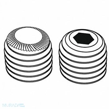 GRAINGER APPROVED ScktStScrw KnrldCupPt 1/4 -20 1 L PK100, 25J715