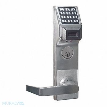 LOCDOWN Electronic Lock Brushed Chrome 12 Button, 1HVL9