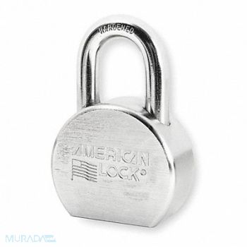 AMERICAN LOCK Keyed Padlock 15/16 in Round Silver, 4EZE7