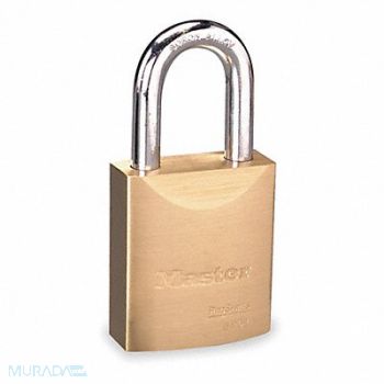 MASTER LOCK Keyed Padlock 29/32 in Rectangle Gold, 1JAK3