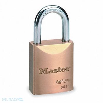 MASTER LOCK Keyed Padlock 25/32 in Rectangle Gold, 1JAK5