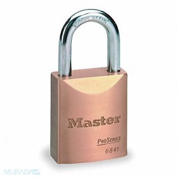 MASTER LOCK Keyed Padlock 25/32 in Rectangle Gold, 1JAK7