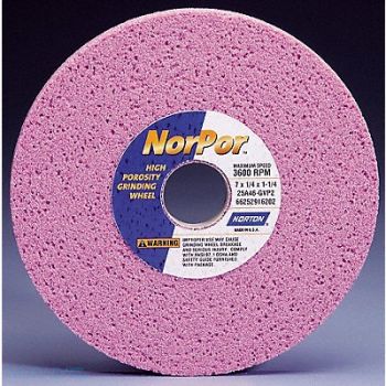 NORTON Grinding Wheel T1 8x1/2x1.25 AO 46G PK5, 1JAX6