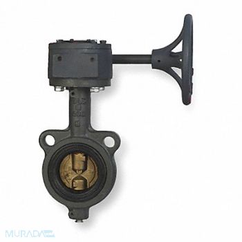 MILWAUKEE VALVE Butterfly Valve Wafer 8 In Viton Gear, 1JBR9