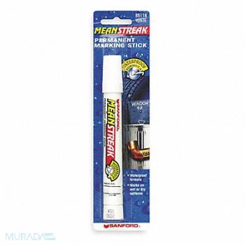 SHARPIE Permanent Marking Stick White Bullet, 1JU70