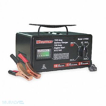 WESTWARD Battery Charger 6/12V (M) 100 A Start, 1JYU6