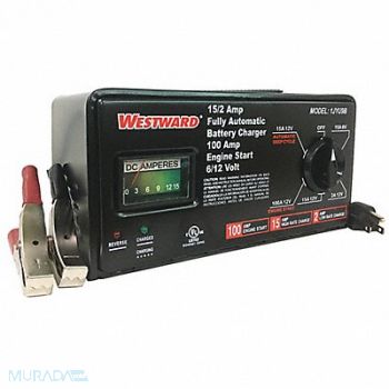 WESTWARD Battery Charger 6/12V (A) 100 A Start, 1JYU9