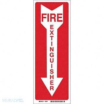 BRADY Fire Extinguisher Sign 14X3-1/2 FEXT, 542Z36