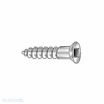 GRAINGER APPROVED Flat Hd Wood Scrw 18-8SS #10 1.5 L PK100, 31JG98