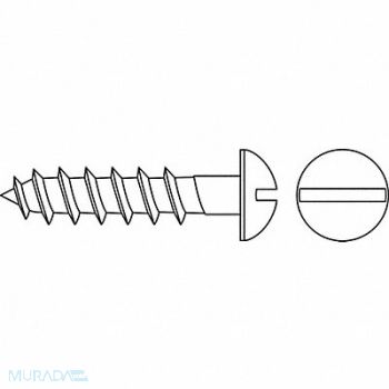 GRAINGER APPROVED Rd Hd Wood Scrw Zinc #10 3/4 L PK100, 1LB22