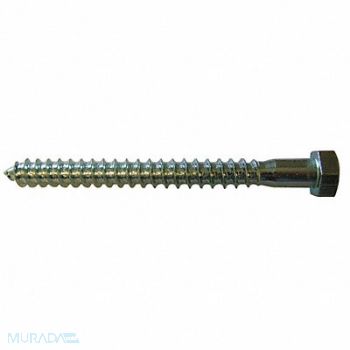 GRAINGER APPROVED Hex Lag Screw 5/16 Zinc 4 L PK50, 1LB86
