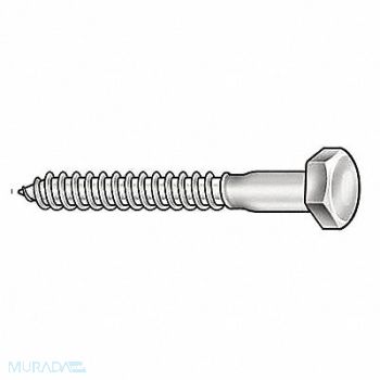 GRAINGER APPROVED Hex Lag Screw 5/16 Zinc 3 L PK100, 1LB84