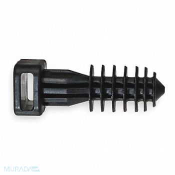 PANDUIT Cable Tie Mount Masonry Black PK100, 1LEV5