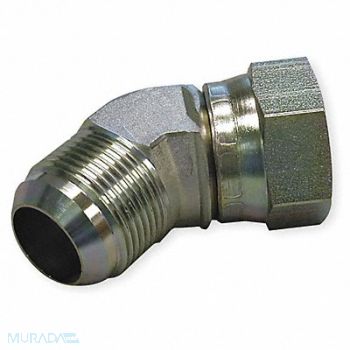 AIRWAY Male Elbow 45 Deg 37 Deg Tube x JIC, 1LNR6