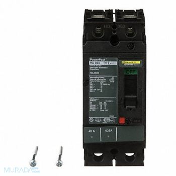 SQUARE D Circuit Breaker 40A 2P 600VAC HD, 1MAJ9