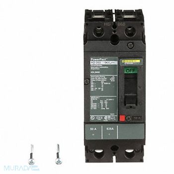SQUARE D Circuit Breaker 50A 2P 600VAC HD, 1MAK1