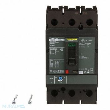 SQUARE D Circuit Breaker 150A 3P 600VAC JG, 1MBB1