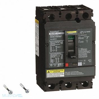 SQUARE D Circuit Breaker 150A 3P 600VAC HG, 1MBB6