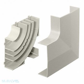 HUBBELL WIRING DEVICE-KELLEMS Flat Elbow Base and Cover White, 1MBL3