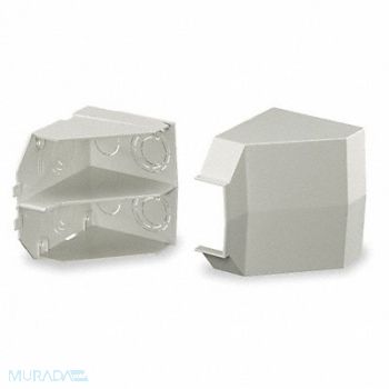 HUBBELL WIRING DEVICE-KELLEMS Ceiling Adapter Off White PVC Wall-Trak, 1MBW5