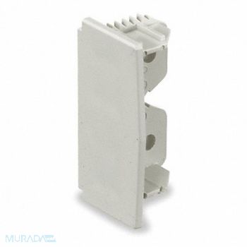 HUBBELL WIRING DEVICE-KELLEMS End Cap White PVC Wall-Trak(R) Caps, 1MBW6