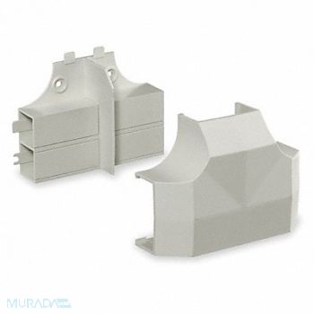 HUBBELL WIRING DEVICE-KELLEMS Tee Base and Cover White PVC Tees, 1MBX2