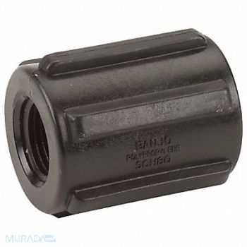 GRAINGER APPROVED Coupling 1/2 in Schedule 80 FNPT Black, 1MJW9