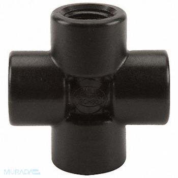 GRAINGER APPROVED Cross 1/2 in Pipe Size Schedule 80, 1MJX7