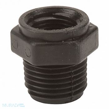 GRAINGER APPROVED Reducing Bushing 1/2 x 3/8 in Black NPT, 1MKB1