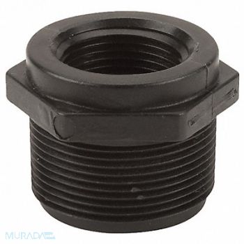 GRAINGER APPROVED Reducing Bushing 1 1/2 x 1 in Black NPT, 1MKC3