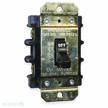 HUBBELL WIRING DEVICE-KELLEMS Manual Motor Switch 50A 600VAC 2P, 1MTE3