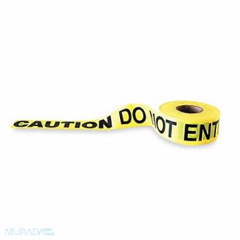 GRAINGER APPROVED Barricade Tape Yellow/Black 1000ft x 3In, 1N956