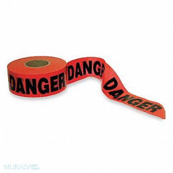 GRAINGER APPROVED Barricade Tape Red/Black 1000 ft x 3 In, 1N960