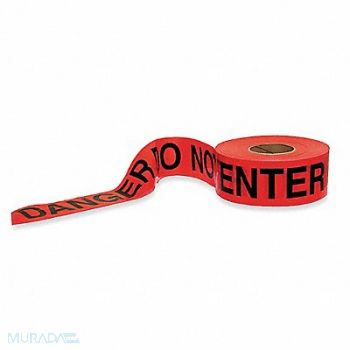 GRAINGER APPROVED Barricade Tape Red/Black 1000 ft x 3 In, 1N962