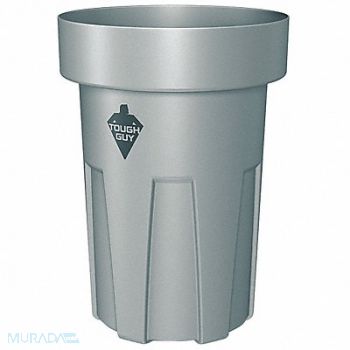 TOUGH GUY Trash Can 45 gal Gray, 1NFG9
