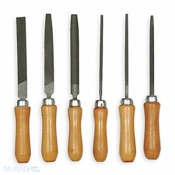 WESTWARD Bastard Cut File Set 6 PC, 1NFK5
